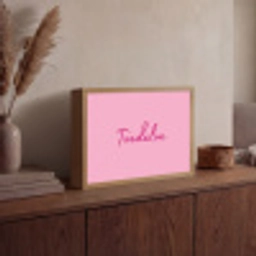 Toedeloe - Roze - Minimalistisch Light Box met batterij (Wandlamp) middel -sfeer2