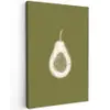 Avocado - Minimalistisch - Illustratie - Groen Tuinposter op houten frame 2 cm dik klein -3d