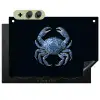Krab - Delfts blauw - Dieren Inductie beschemer met haakjes klein -3d