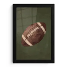 Football - Hout - Sport - Groen fotolijst zwart zonder passe partout klein -3d