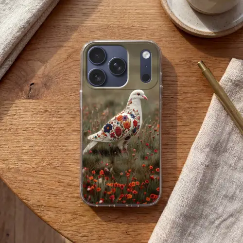 Duif - Bloemen - Natuur Telefoonhoesje iPhone 17 Pro klein -sfeer1