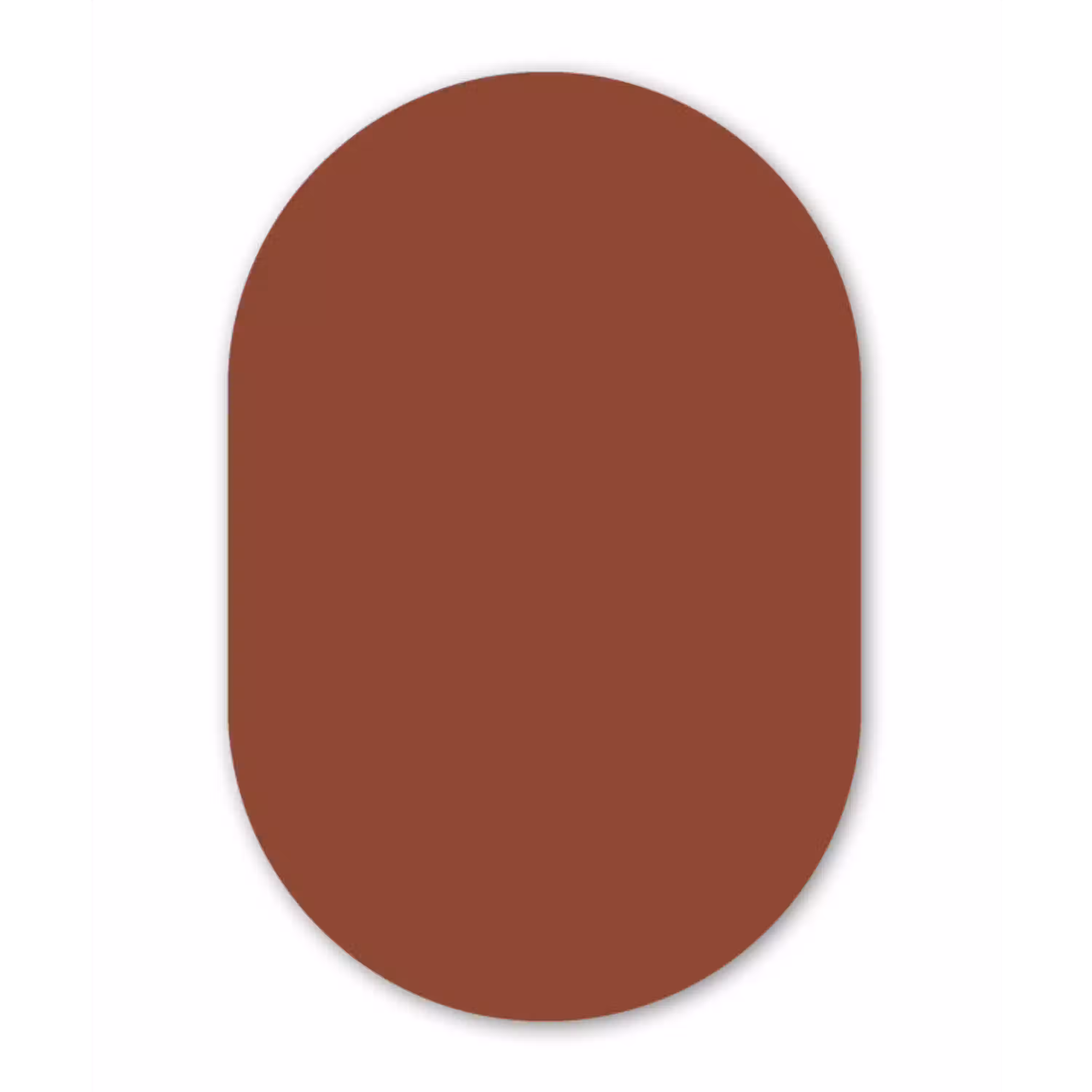 Burnt - Mahogany - Terracotta Wandcirkel Ovaal Aluminium middel 839 -3d