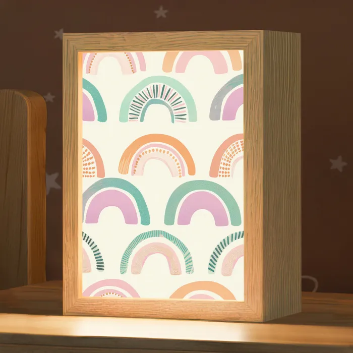 Regenboog - Pastel - Patroon Light Box met kabel klein -zzz_3d_website