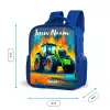 Abstract - Tractor - Groen Kinderrugzak - Blauw middel -productfoto_formaten