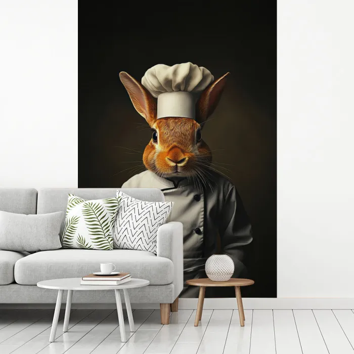 Konijn - Kok - Dier fotobehang vinyl groot -woonkamer