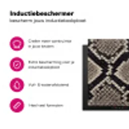 Slangenleer - Patroon - Beige Inductie beschermer vinyl 3mm klein -wsfeer2_website