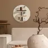 Plankjes - Boeken - Vaasjes - Planten Wandcirkel kunststof plaat 5mm dik klein -sfeer1
