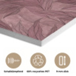 Bladeren - Patroon - Paars PET vilt klein 837 -closeup_DE