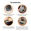 Harmonie in Zwart en Wit Inductie beschermer vinyl 3mm klein -zzzzzzz-td-werking