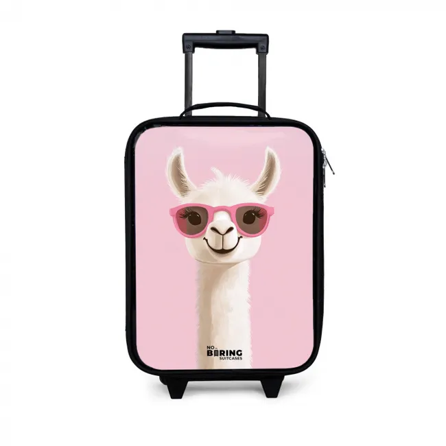 Kids’ Suitcase - Llama - White - Sunglasses - Eyelashes