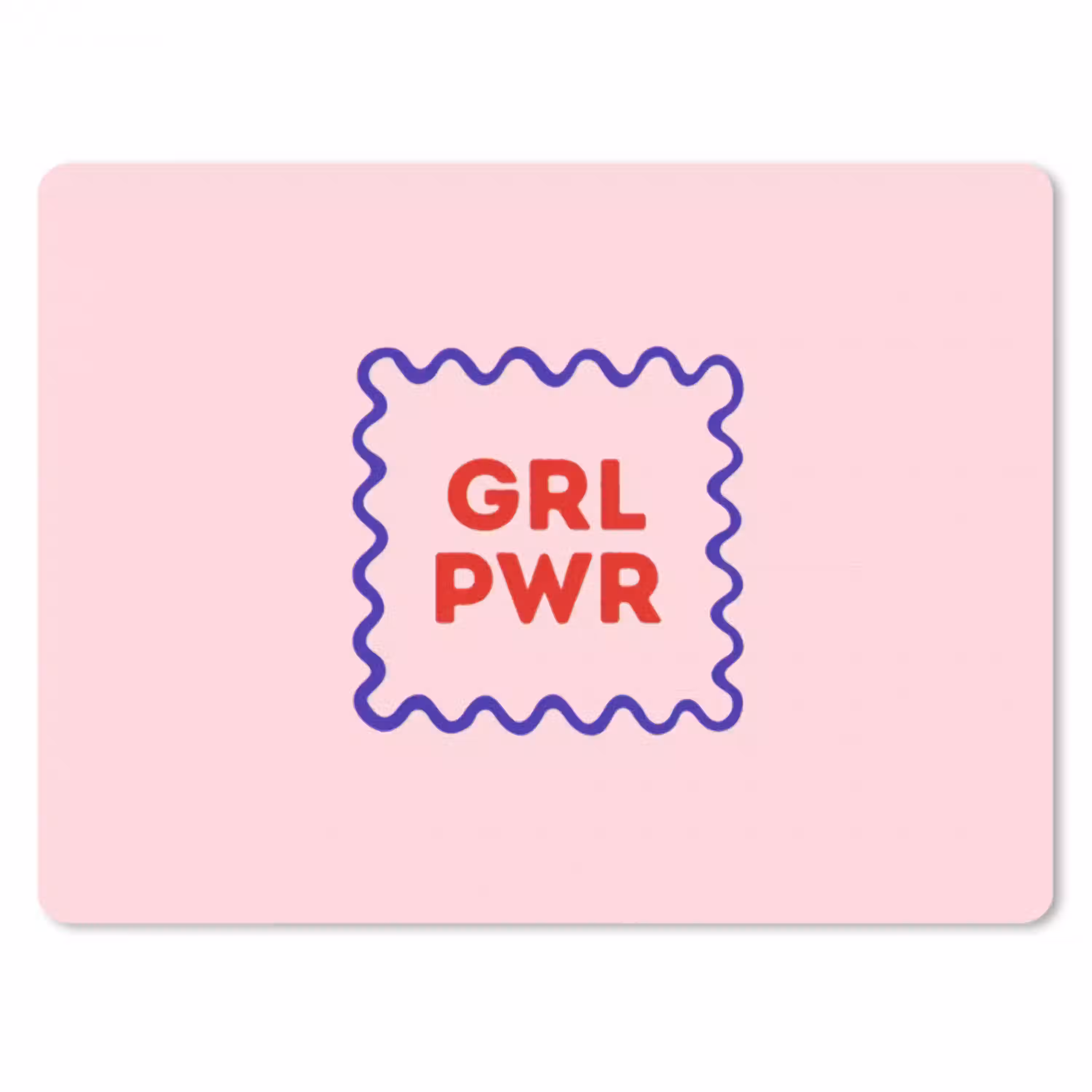 Grl pwr - Roze - Kader muismat rubber klein -3d