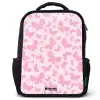 Roze vlinders Rugzak - Zwart middel -3d