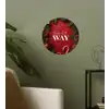 Kerst - Quote - Rood - Kerstballen Wandcirkel behangsticker klein -sfeer2