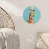 Papegaai - Koksmuts - Grappig - Vogel Akoestische PET Vilt - Rond klein -sfeer4