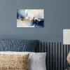 Goud - Blauw - Watercolor - Kunst - Modern poster papier klein -sfeer2