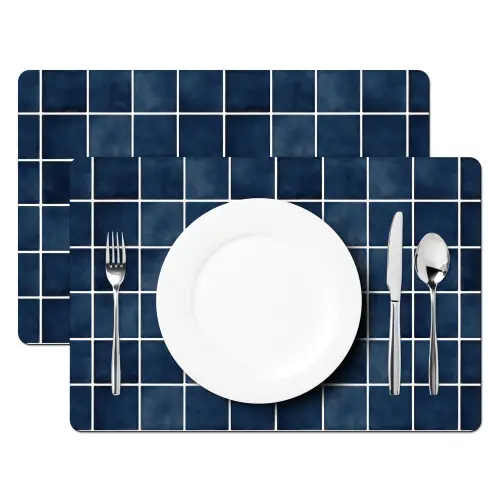 Tegel - Modern - Blauw Placemat vinyl groot 368 -zzsfeer2_Kitchenyeah-website