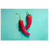 Chilipepers - Geverfd - Rood poster papier klein -3d