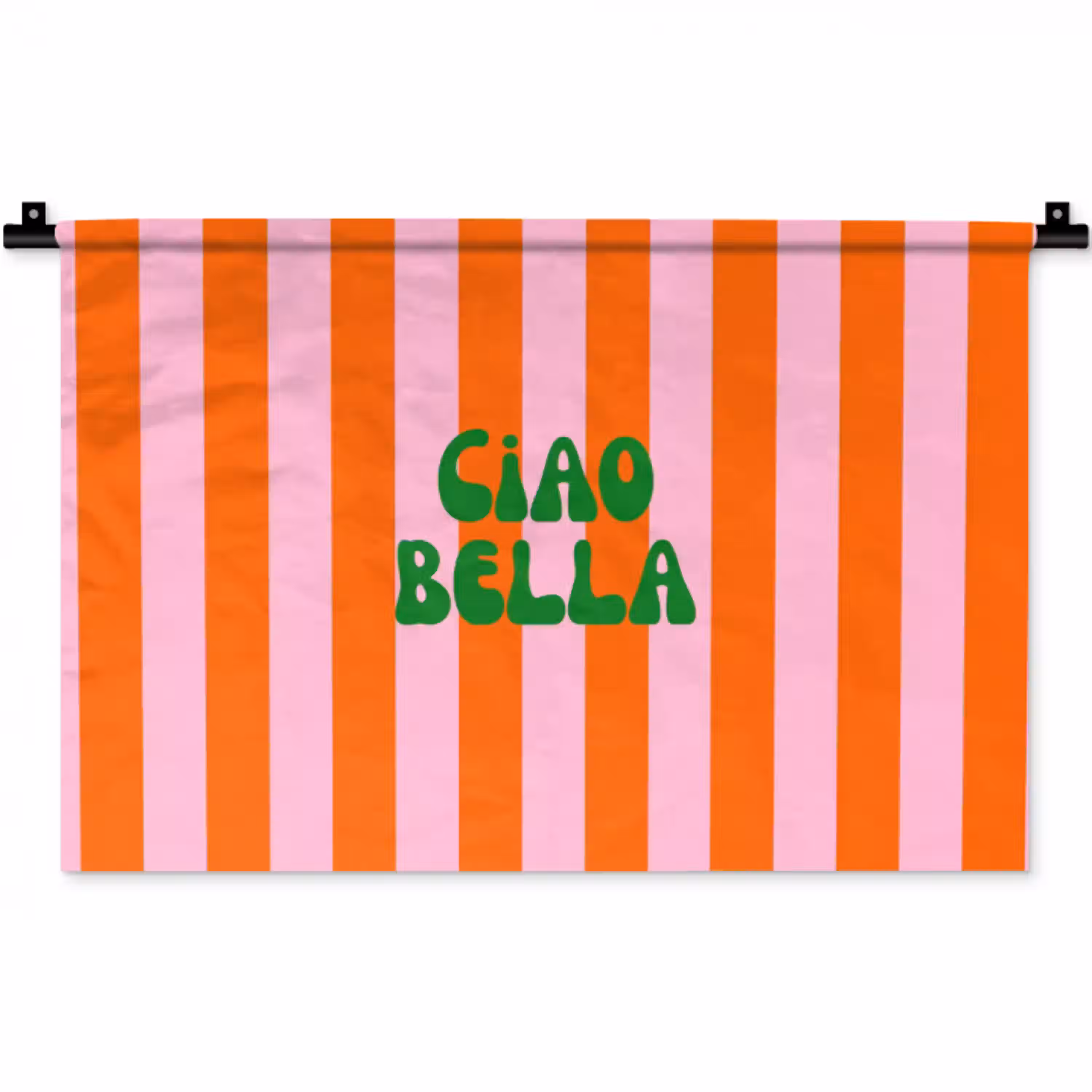 Strepen - Oranje - Verticaal - Ciao bella Wandkleed katoen klein -zz3d