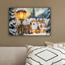 Kerstdorp - Huizen - Sneeuw - Kerst canvas 2cm klein -sfeer3