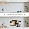 Abstract - Goud - Zilver - Vormen - Aesthetic - Modern keuken achterwand spatscherm klein -voor_na_NL