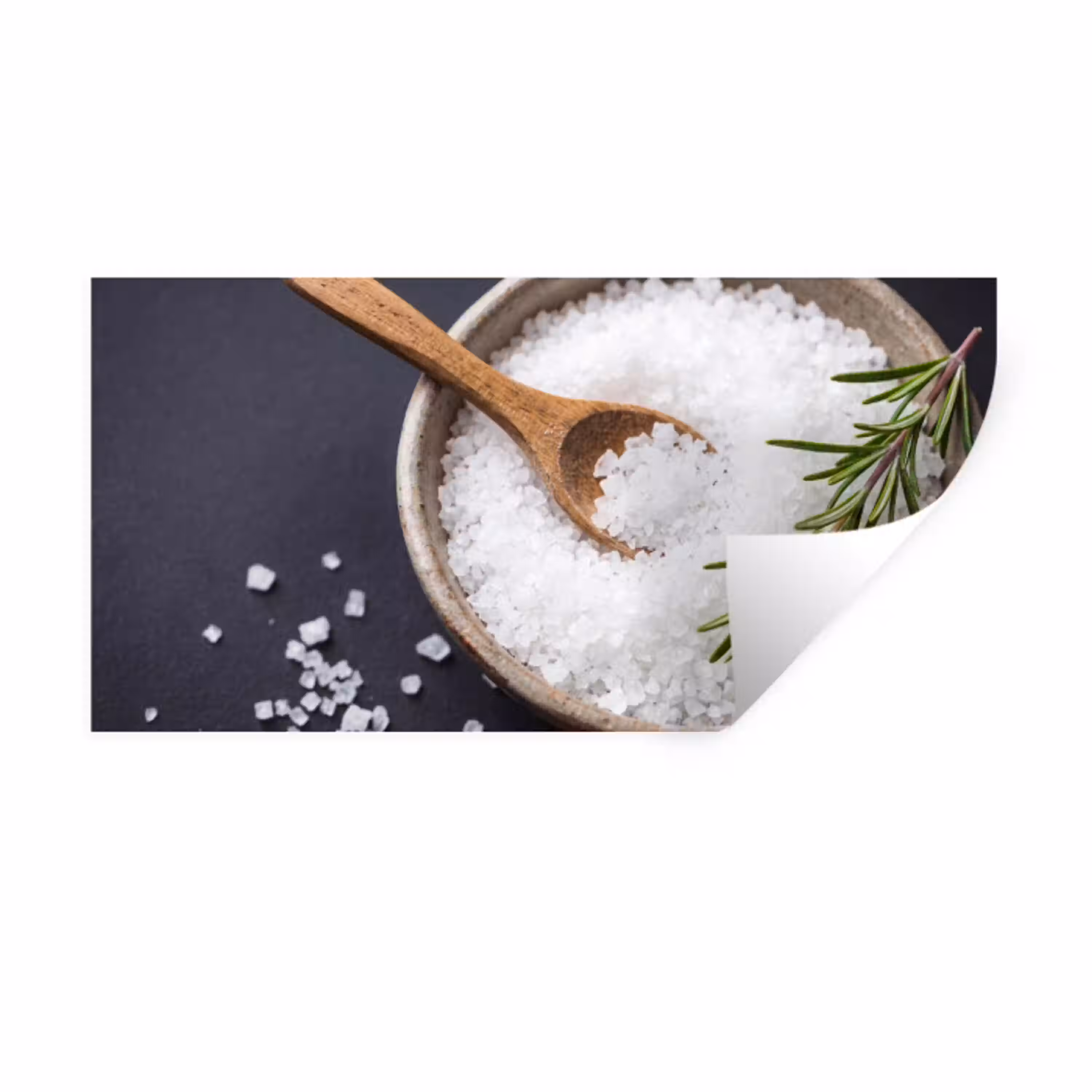Zout - Kom - Eten Muursticker klein -3d
