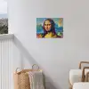 Kleurrijke Mona Lisa tuinposter los doek klein -sfeer8
