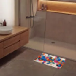 Kunst - Geometrisch - Abstract - Kleurrijk Badmat klein -sfeer2