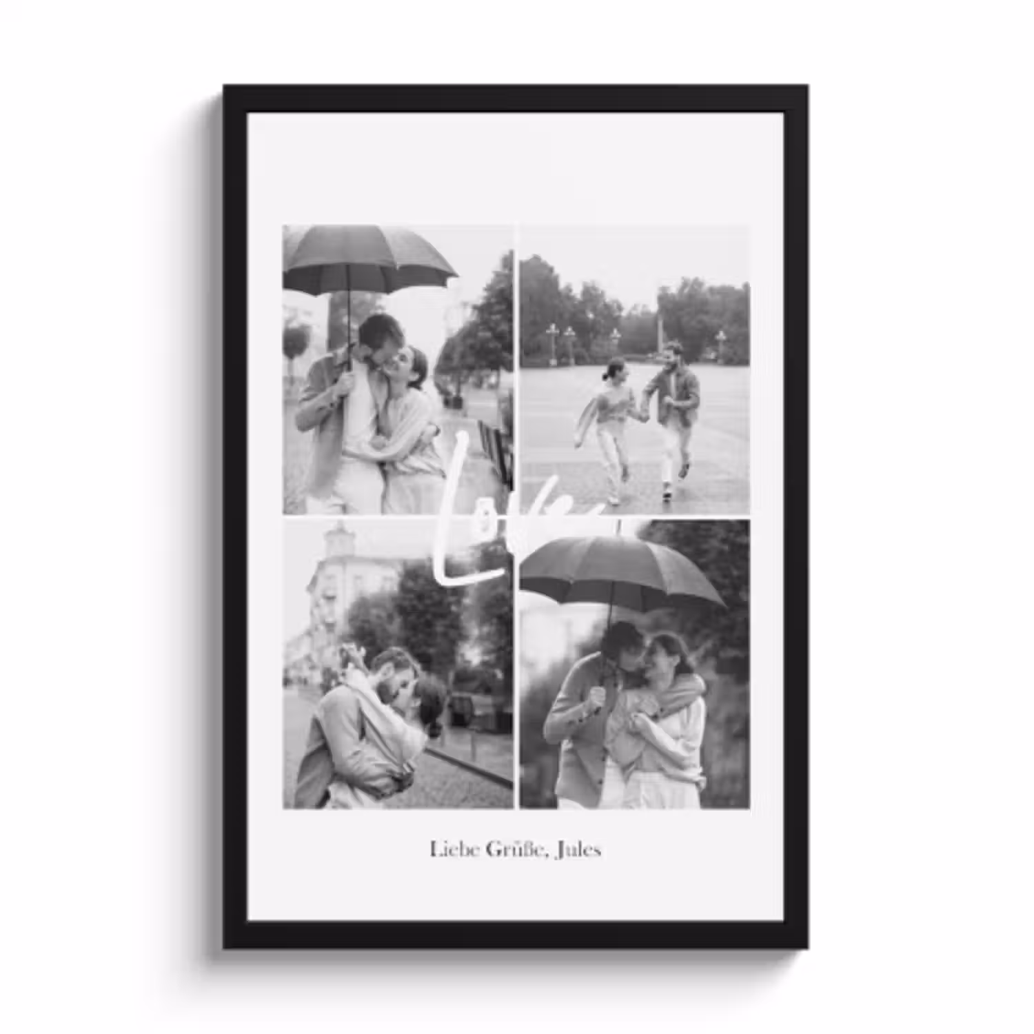 Poster mit Rahmen - Collage von 4 Fotos