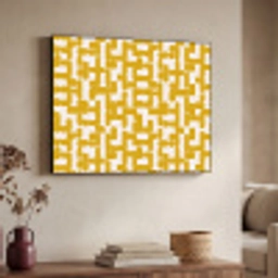 Geel - Beige - Patroon Textielframe zwart klein 947 -sfeer3