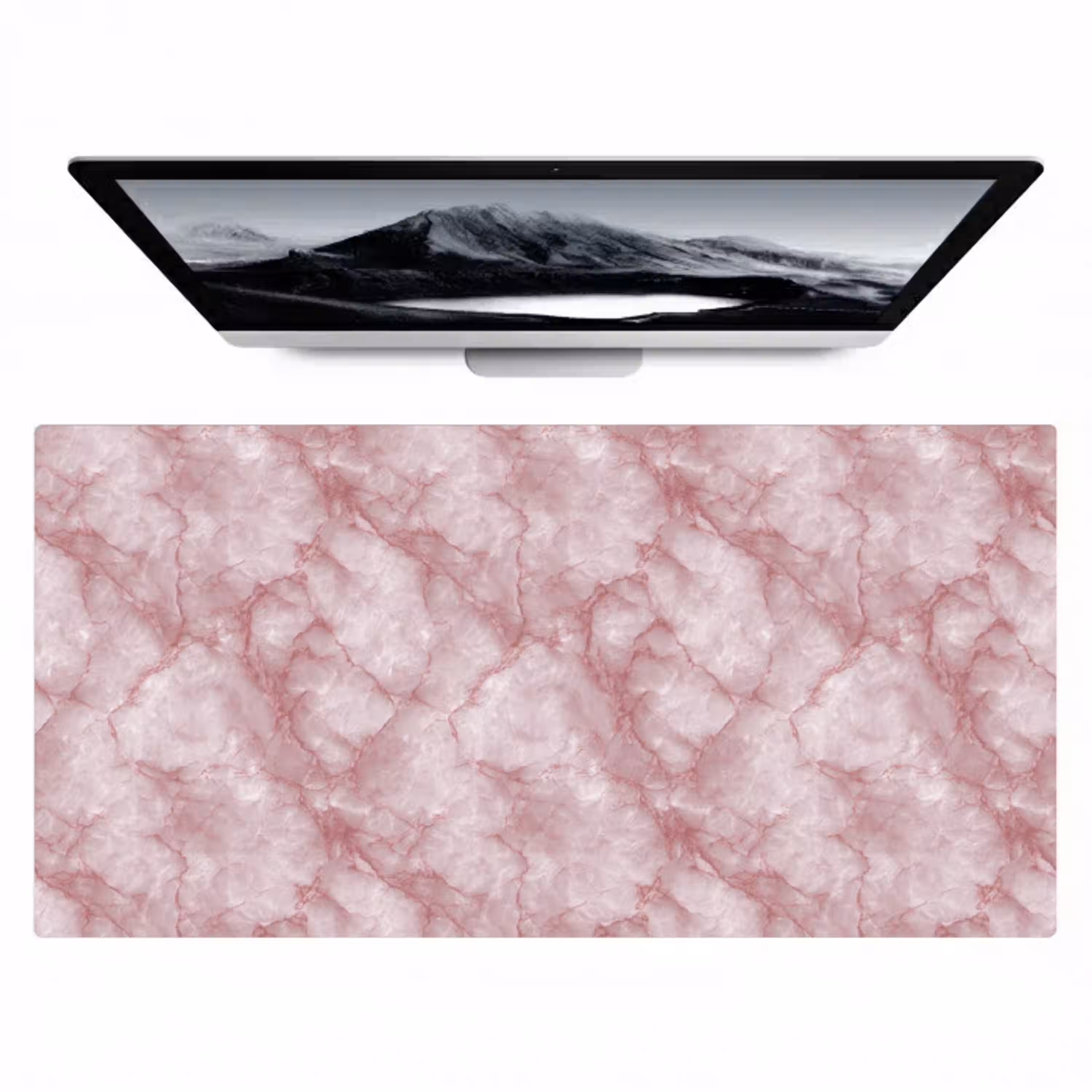 Roze - Kwartsmarmer - Aders Muismat XXL klein 681 -zzz3d