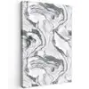 Wit - Marmer - Golvend - Grafiet Tuinposter op houten frame 2 cm dik klein 841 -3d