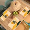 Illustratie - Palmboom - Zon - Heuvels Placemat vinyl groot -zzsfeer5_Kitchenyeah-website