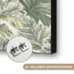 Bladeren - Botanisch - Groen Textielframe zwart klein 947 -USP_ophangsysteemNL