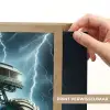 Monstertruck - Bliksem - Blauw - Jongens - Auto Light Box met batterij (Wandlamp kind) middel -USP_websiteprintNL