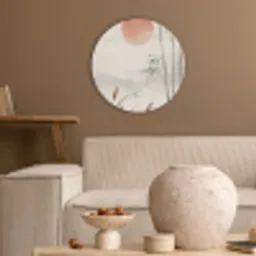 Minimalistisch - Bamboe - Groen Akoestische PET Vilt - Rond klein -sfeer1