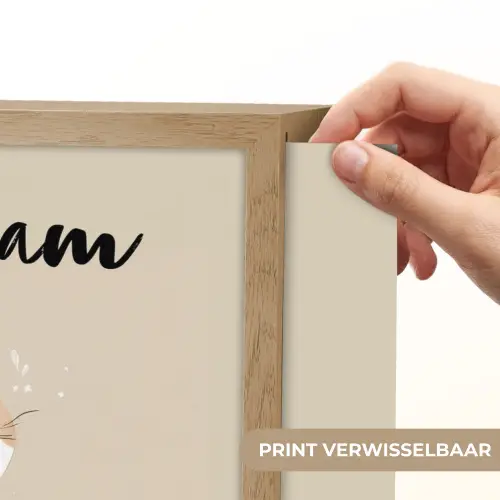 Kat - Kitten - Beige Light Box met batterij (Wandlamp kind) middel -USP_websiteprintNL