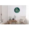 Marmerlook - Luxe - Goud - Turquoise - Glitter Wandcirkel aluminium klein -woonkamer
