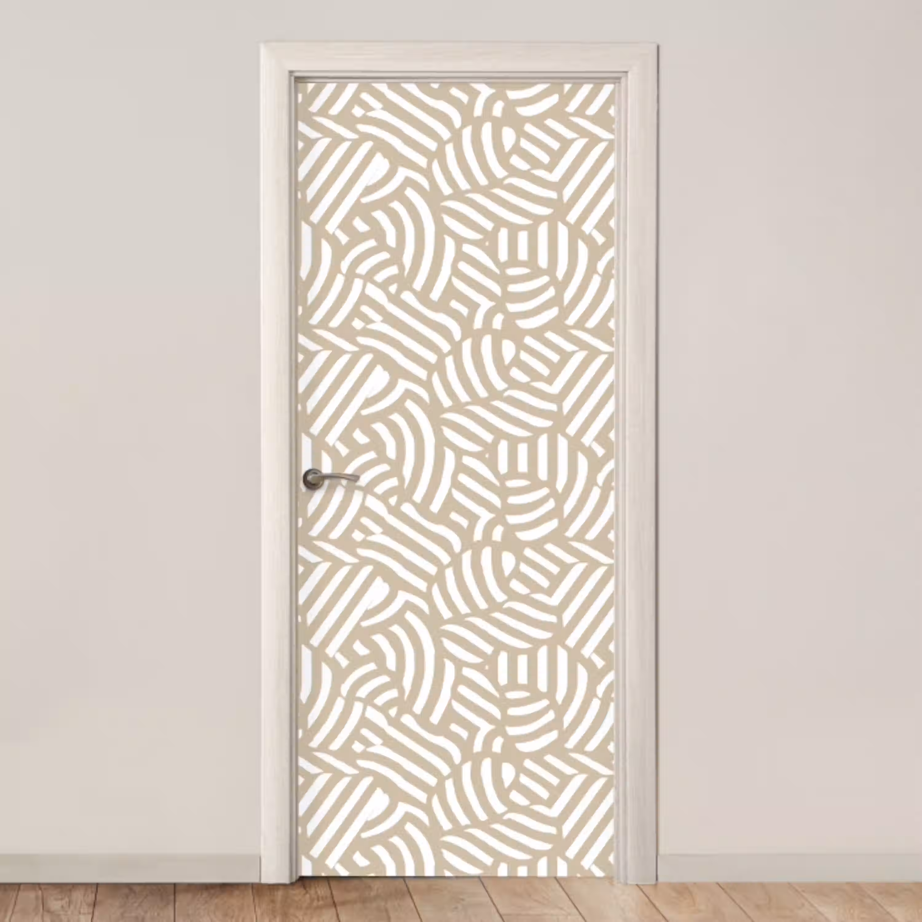Abstract - Modern - Beige deurposter klein 289 -3d_beige