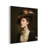Vrouw - Victoriaans - Portret aluminium wit klein -3d