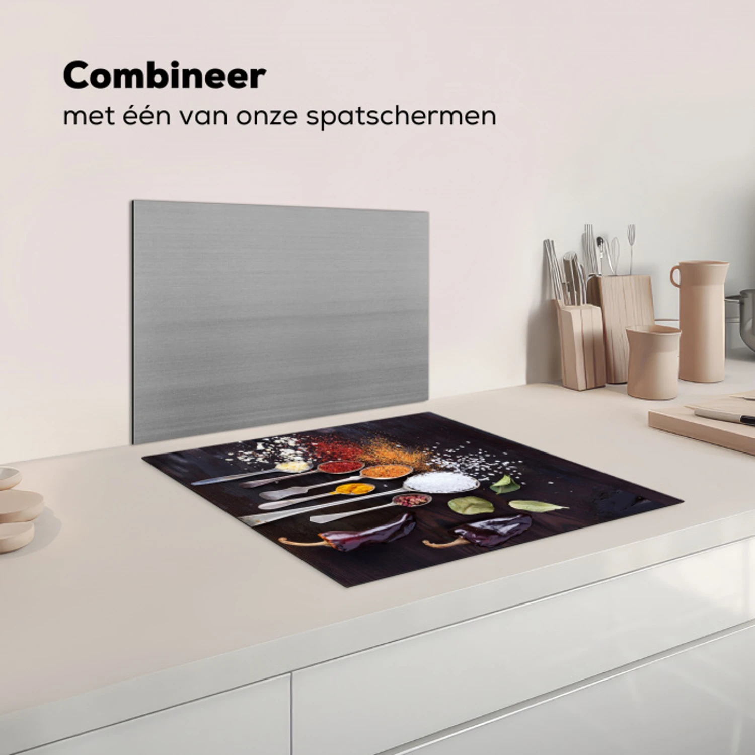 Kruiden - Lepels - Specerijen - Industrieel Inductie beschermer vinyl 3mm middel -wsfeer7_website