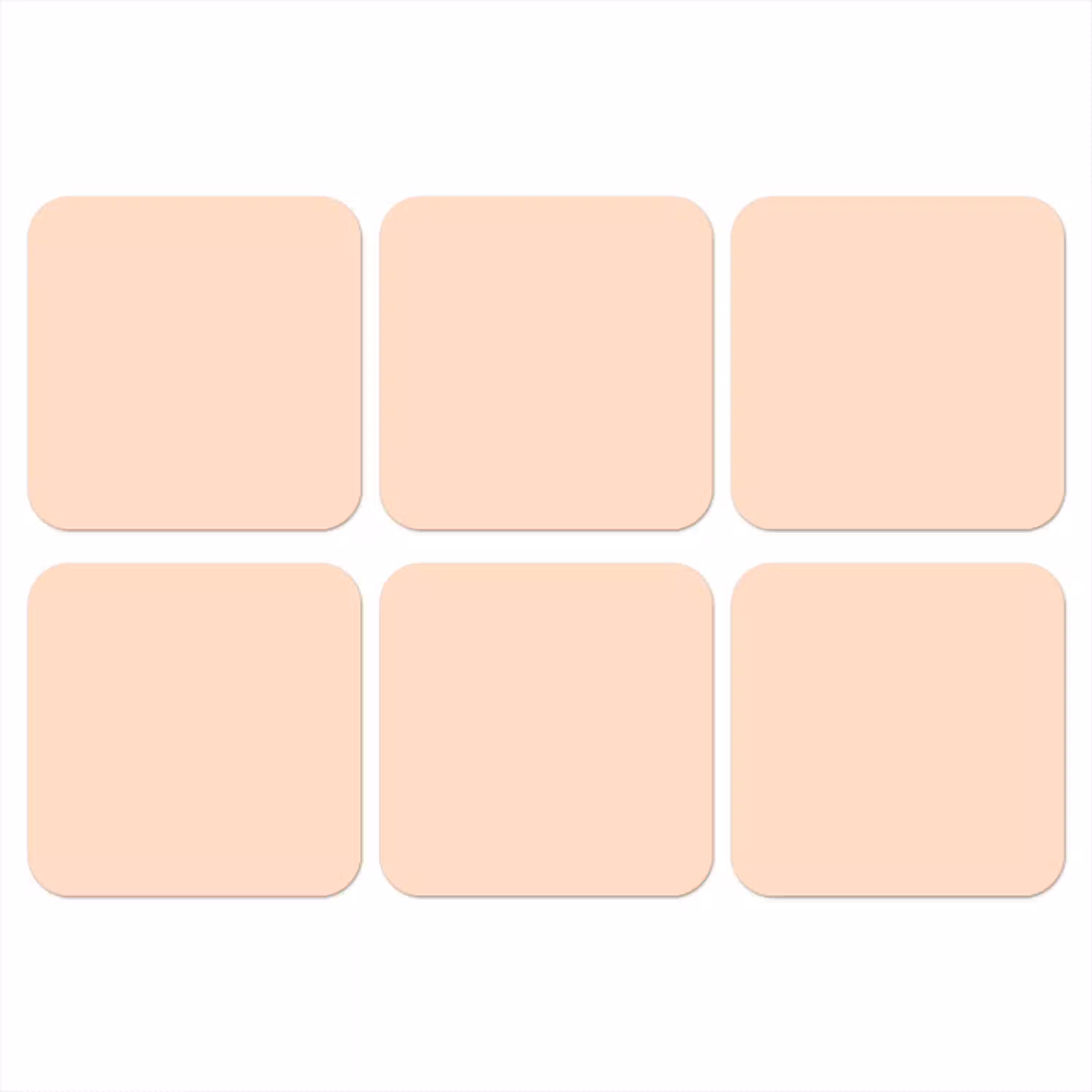 Pale - Peach - Nude onderzetter kurk middel 366 -3d
