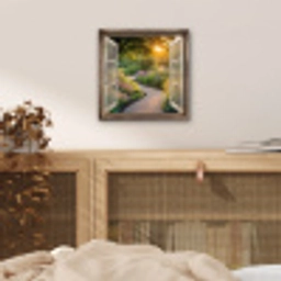 Doorkijk - Bloemen - Natuur - Zon - Pad aluminium wit klein -sfeer3