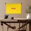 Smile - Roze - Geel Wandkleed katoen klein -sfeer6