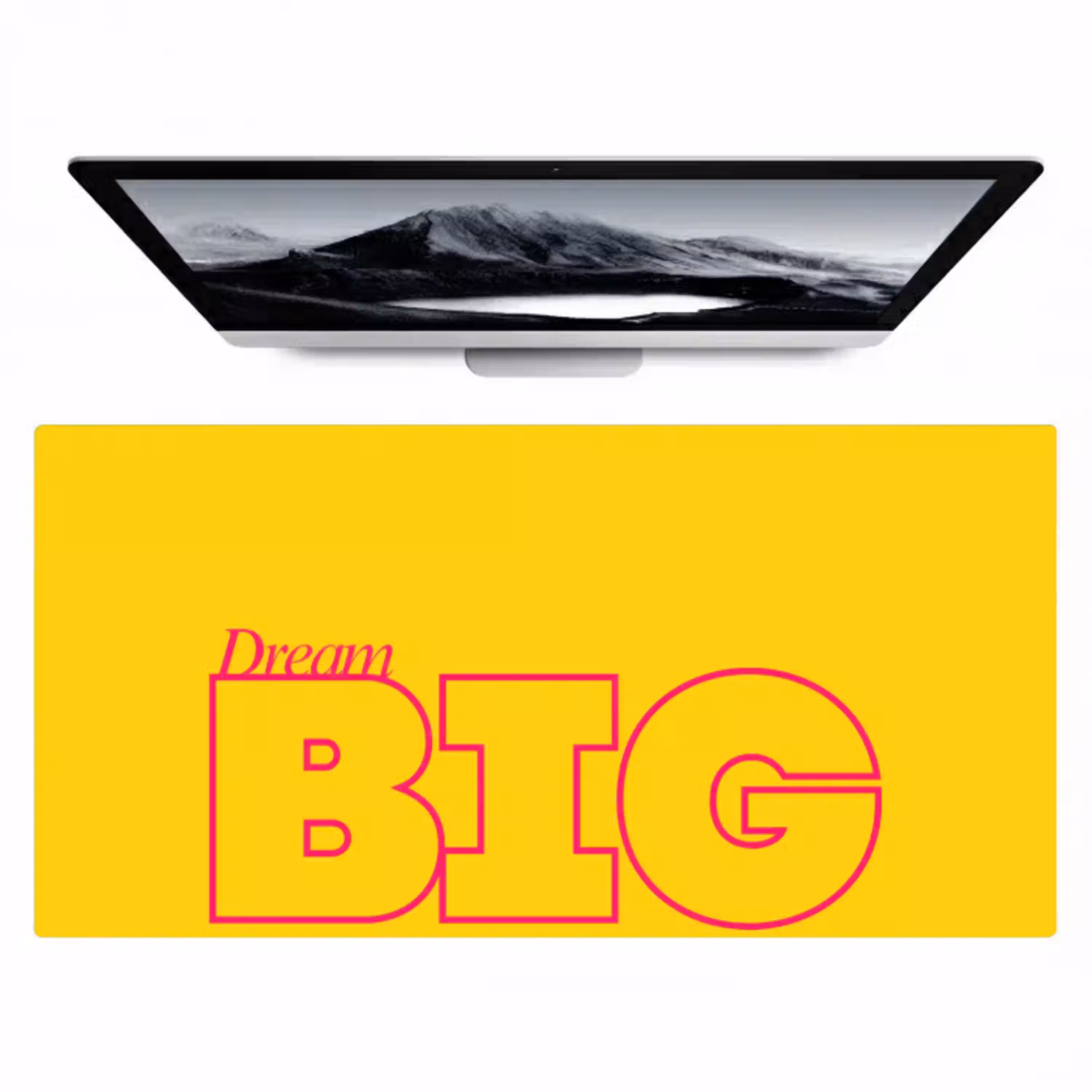 Dream big - Geel - Grafisch Muismat XXL klein -zzz3d