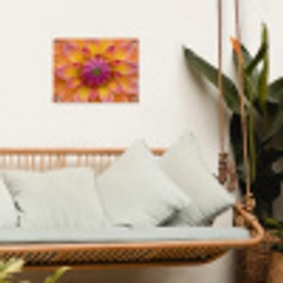 Dahlia - Bloem - Oranje tuinposter los doek klein -sfeer7