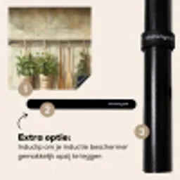 Hout - Keukengerei - Stilleven - Tegels Inductie beschermer vinyl 3mm middel -zzzzzzz-induclip_NL
