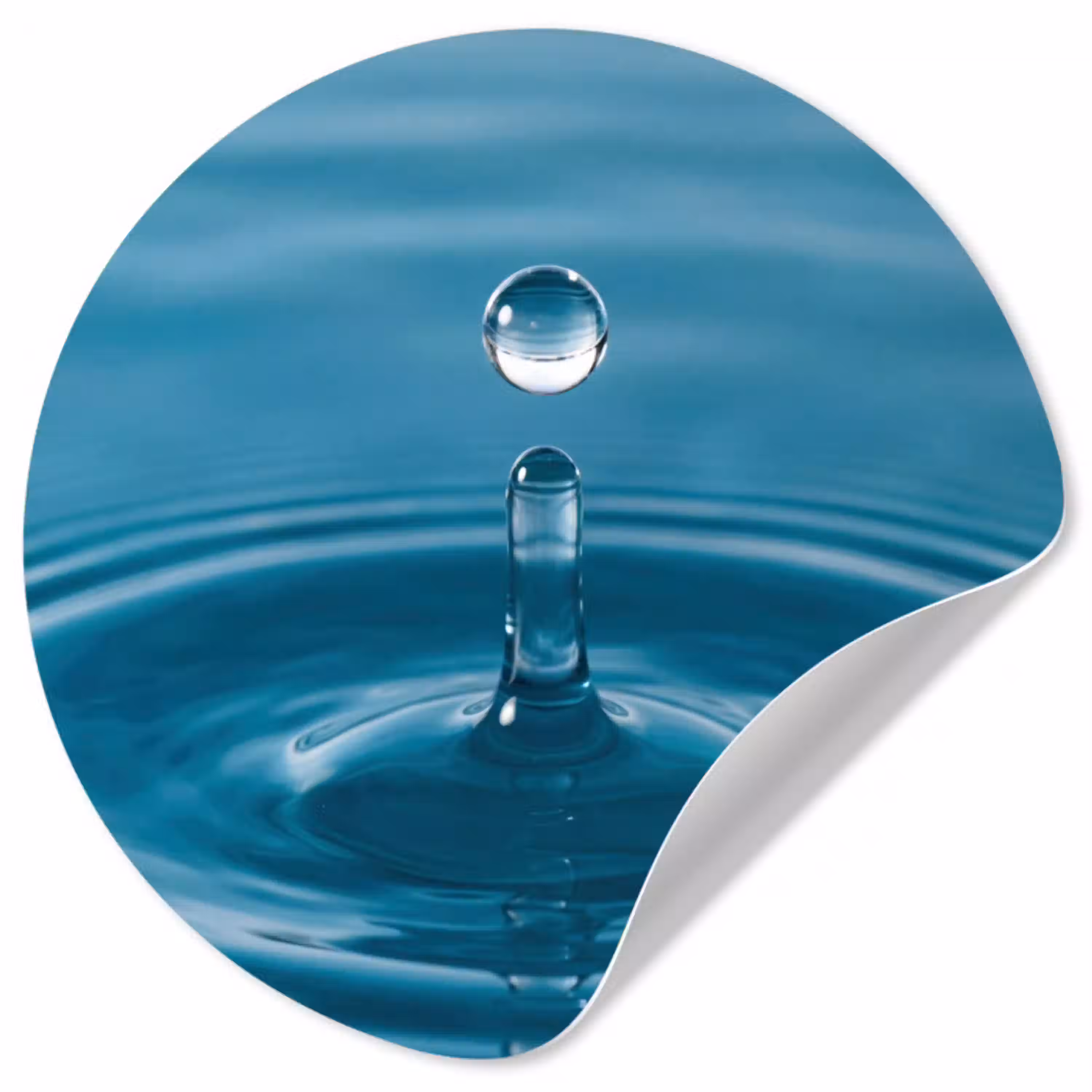 Waterdruppel - Water - Oppervlakte Wandcirkel behangsticker klein -3d