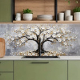 Boom - Bloemen - Natuur - Abstract - Wit keuken achterwand 2 middel -sfeer3