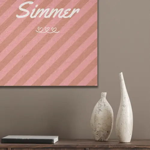 Simmer - Hartjes - Strepen - Roze PET vilt klein -sfeer6_closeup