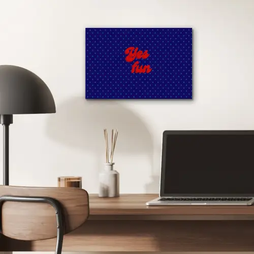 Yes fun - Rood - Blauw - Stippen aluminium wit klein -sfeer5